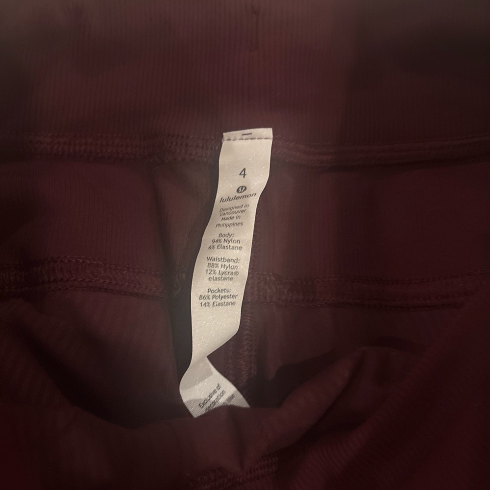 lululemon athletica woman’s Burgundy Joggers - Picture 3 of 6